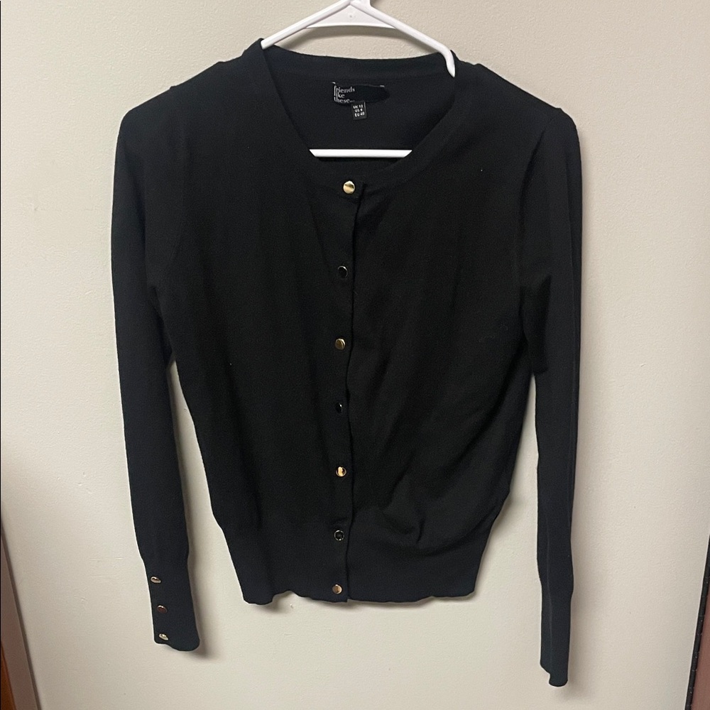 Next Black Cardigan with Gold Buttons